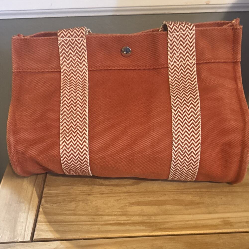 Hermes Chevron handle Cannes Garden Tote